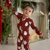 Vintage Santa | Bamboo Zip Pajamas