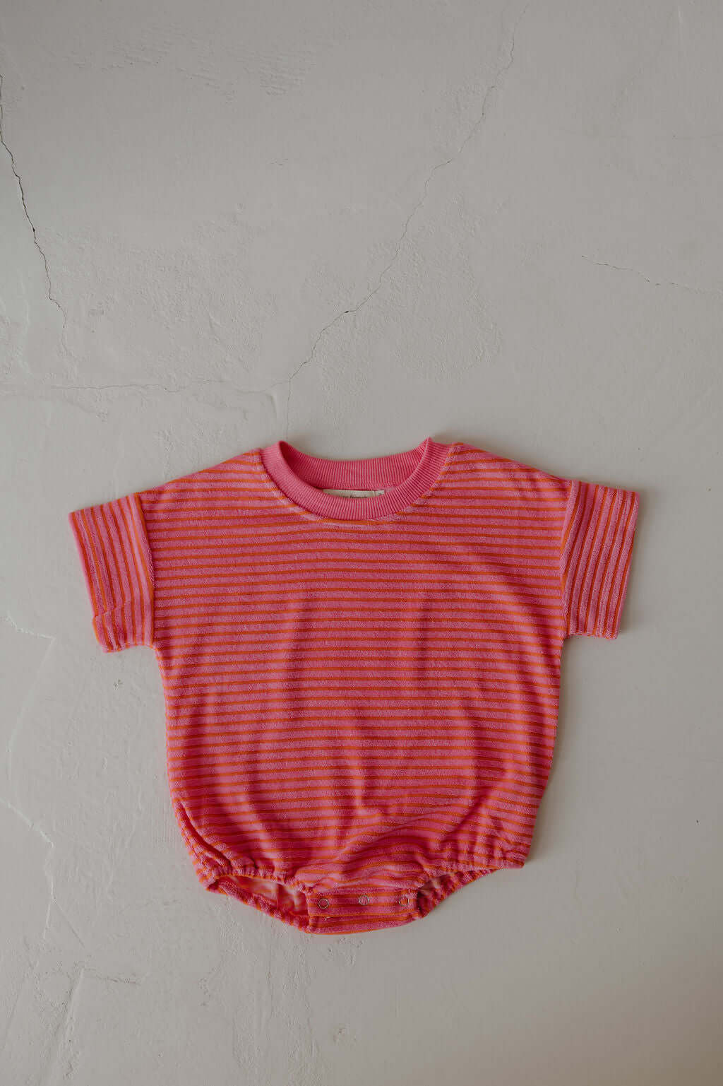 Strawberry | Terry T-Shirt Romper | Milk & Baby