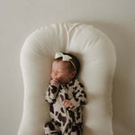 Moo! | Bamboo Zip Pajamas | Milk & Baby