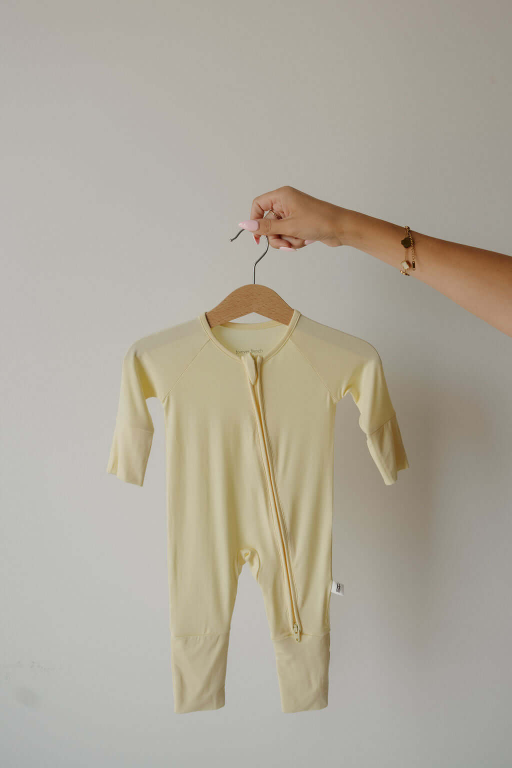 Sunny | Bamboo Zip Pajamas | Milk & Baby | Made of the softest premium bamboo. Durable and well designed your little ones can sleep and play in these cozy pajamas. Our smallest sizes have rollover cuffs on the hands and all of the one piece sizes have cuf