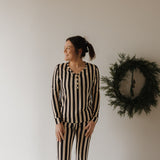 Midnight Stripe | Women's Long Sleeve Bamboo Pajama