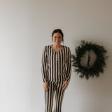 Midnight Stripe | Women's Long Sleeve Bamboo Pajama
