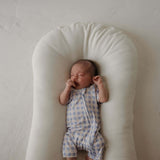 Shortie Bamboo Zip | Marilyn | Milk & Baby | Made of the softest premium bamboo. Durable and well designed your little ones can sleep and play in these cozy pajamas. These shortie rompers are ideal for warmer months featuring short sleeves and short botto