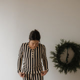 Midnight Stripe | Women's Long Sleeve Bamboo Pajama