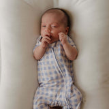Shortie Bamboo Zip | Marilyn | Milk & Baby | Made of the softest premium bamboo. Durable and well designed your little ones can sleep and play in these cozy pajamas. These shortie rompers are ideal for warmer months featuring short sleeves and short botto