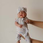 Shortie Bamboo Zip | Marilyn | Milk & Baby | Made of the softest premium bamboo. Durable and well designed your little ones can sleep and play in these cozy pajamas. These shortie rompers are ideal for warmer months featuring short sleeves and short botto