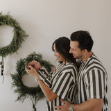 Fireside Stripe | Bamboo Zip Pajamas