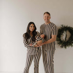 Midnight Stripe | Men's Short Sleeve Pajamas | Milk & Baby