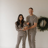 Midnight Stripe | Bamboo Zip Pajamas