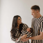 Midnight Stripe | Men's Short Sleeve Pajamas | Milk & Baby
