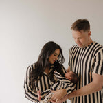 Midnight Stripe | Men's Short Sleeve Pajamas | Milk & Baby