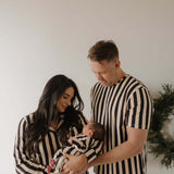 Midnight Stripe | Men's Short Sleeve Pajamas | Milk & Baby