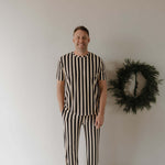 Midnight Stripe | Men's Short Sleeve Pajamas | Milk & Baby
