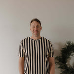 Midnight Stripe | Men's Short Sleeve Pajamas | Milk & Baby