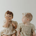 Silly Goose | Ruffle Muslin Romper | Milk & Baby