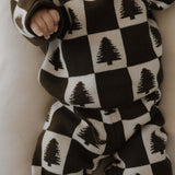 Christmas Tree Checkerboard | Knit Pant Set
