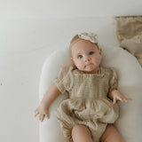 Silly Goose | Ruffle Muslin Romper | Milk & Baby