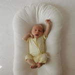 Sunny | Shortie Bamboo Zip | Milk & Baby | Made of the softest premium bamboo. Durable and well designed your little ones can sleep and play in these cozy pajamas. These shortie rompers are ideal for warmer months featuring short sleeves and short bottoms