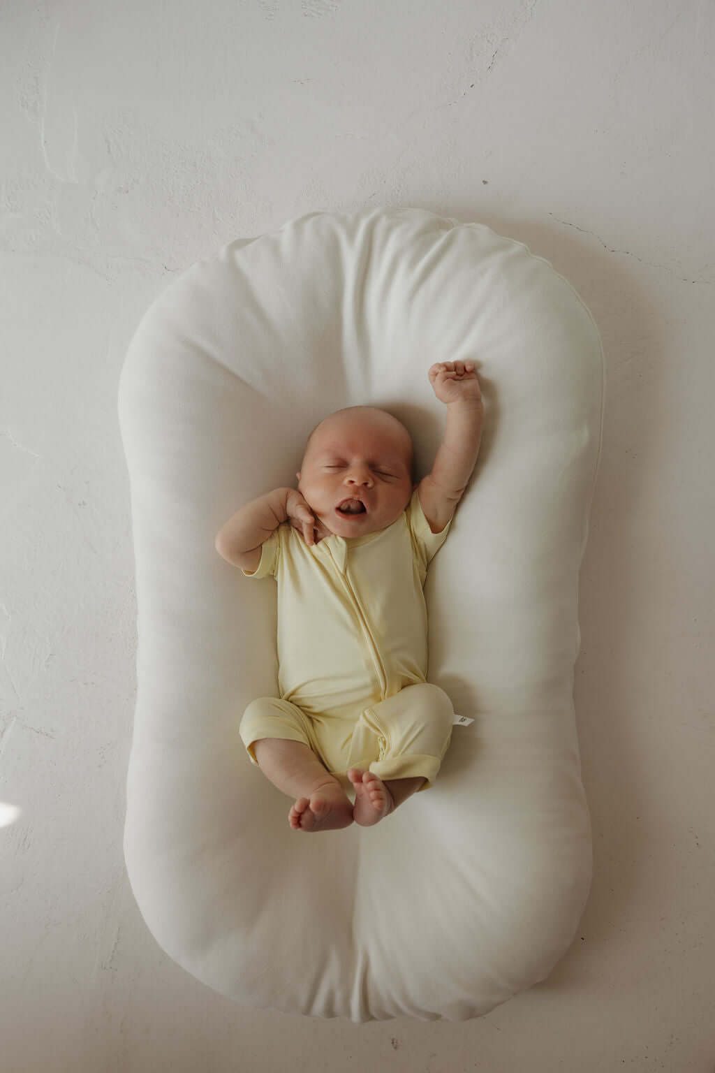 Sunny | Shortie Bamboo Zip | Milk & Baby | Made of the softest premium bamboo. Durable and well designed your little ones can sleep and play in these cozy pajamas. These shortie rompers are ideal for warmer months featuring short sleeves and short bottoms