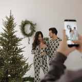 Christmas Tree Checkerboard | Women's Bamboo Pajamas