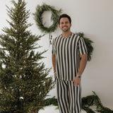 Fireside Stripe  | Men's Short Sleeve Bamboo Pajamas