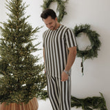 Fireside Stripe  | Men's Short Sleeve Bamboo Pajamas