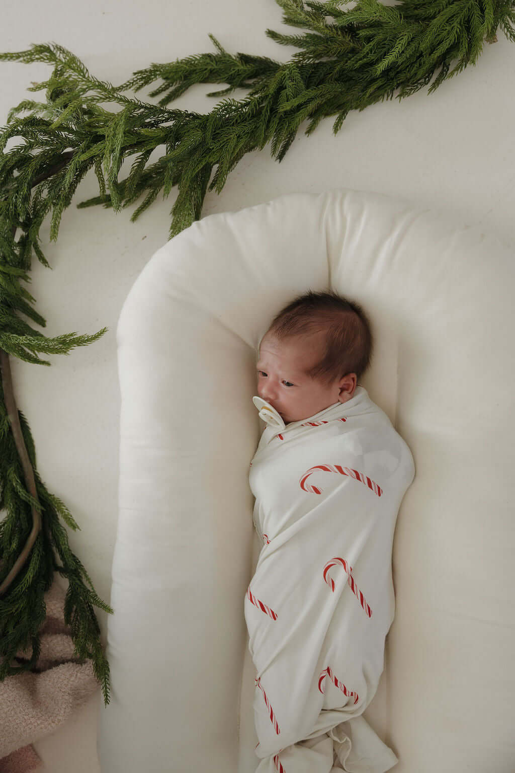 Bamboo Swaddle | Candy Cane | Milk & Baby
