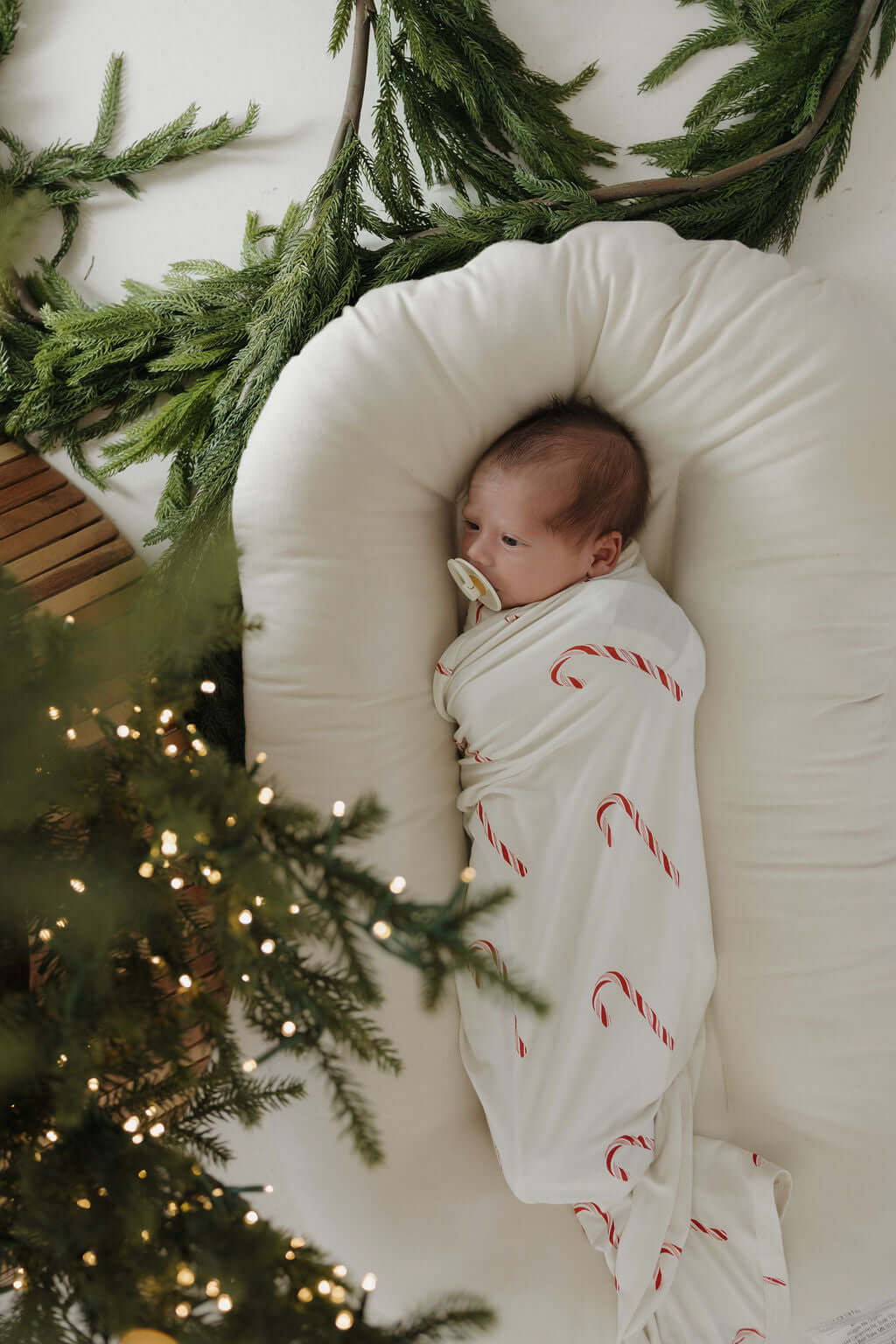 Bamboo Swaddle | Candy Cane | Milk & Baby