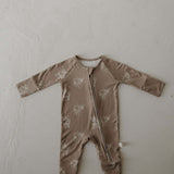 Highland | Bamboo Zip Pajamas | Made of the softest premium bamboo. Durable and well designed your little ones can sleep and play in these cozy pajamas. Our smallest sizes have rollover cuffs on the hands and all of the one piece sizes have cuffs on the f