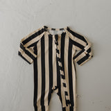 Midnight Stripe | Bamboo Zip Pajamas