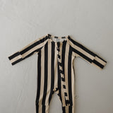 Midnight Stripe | Bamboo Zip Pajamas