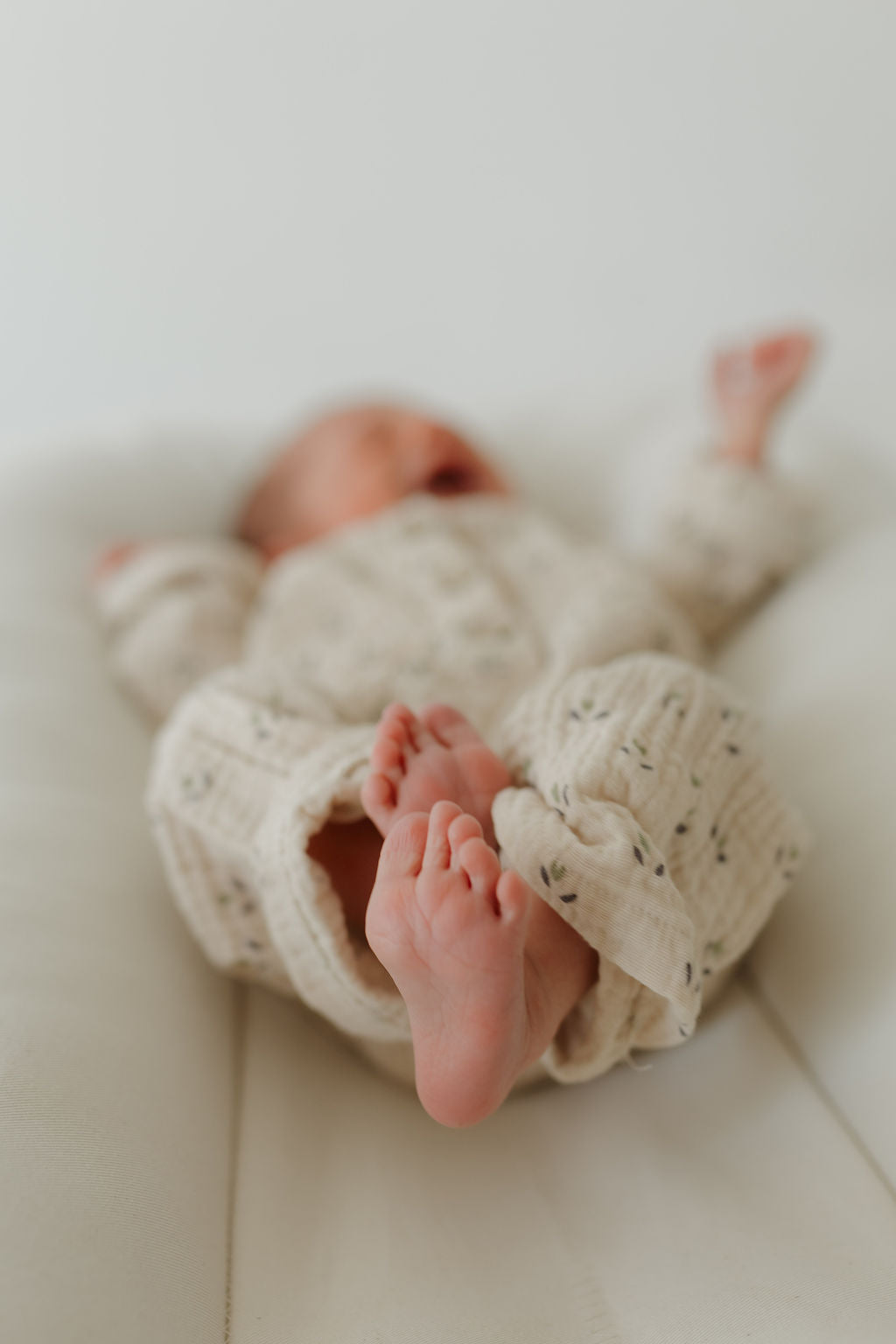 Flora | Long Sleeve Muslin Romper | Milk & Baby