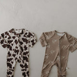 Highland | Bamboo Zip Pajamas | Made of the softest premium bamboo. Durable and well designed your little ones can sleep and play in these cozy pajamas. Our smallest sizes have rollover cuffs on the hands and all of the one piece sizes have cuffs on the f
