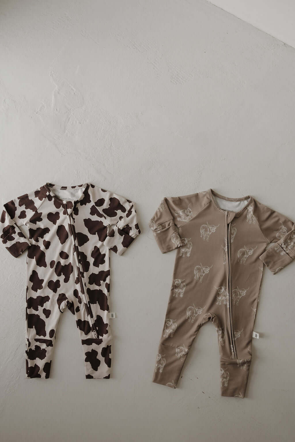Moo! | Bamboo Zip Pajamas | Milk & Baby