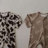 Moo! | Bamboo Zip Pajamas | Milk & Baby