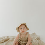 Silly Goose | Sleeveless Muslin Romper & Hat | Milk & Baby