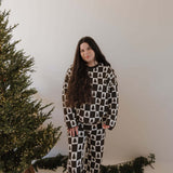 Christmas Tree Checkerboard | Women's Knit Pant Set