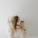 Flora | Long Sleeve Muslin Romper | Milk & Baby