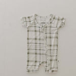 Picnic Plaid | Bamboo Zip Shortie | Milk & Baby