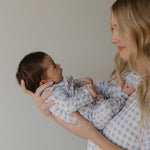 Bamboo Zip Pajamas | Marilyn | Milk & Baby | Made of the softest premium bamboo. Durable and well designed your little ones can sleep and play in these cozy pajamas. Our smallest sizes have rollover cuffs on the hands and all of the one piece sizes have c