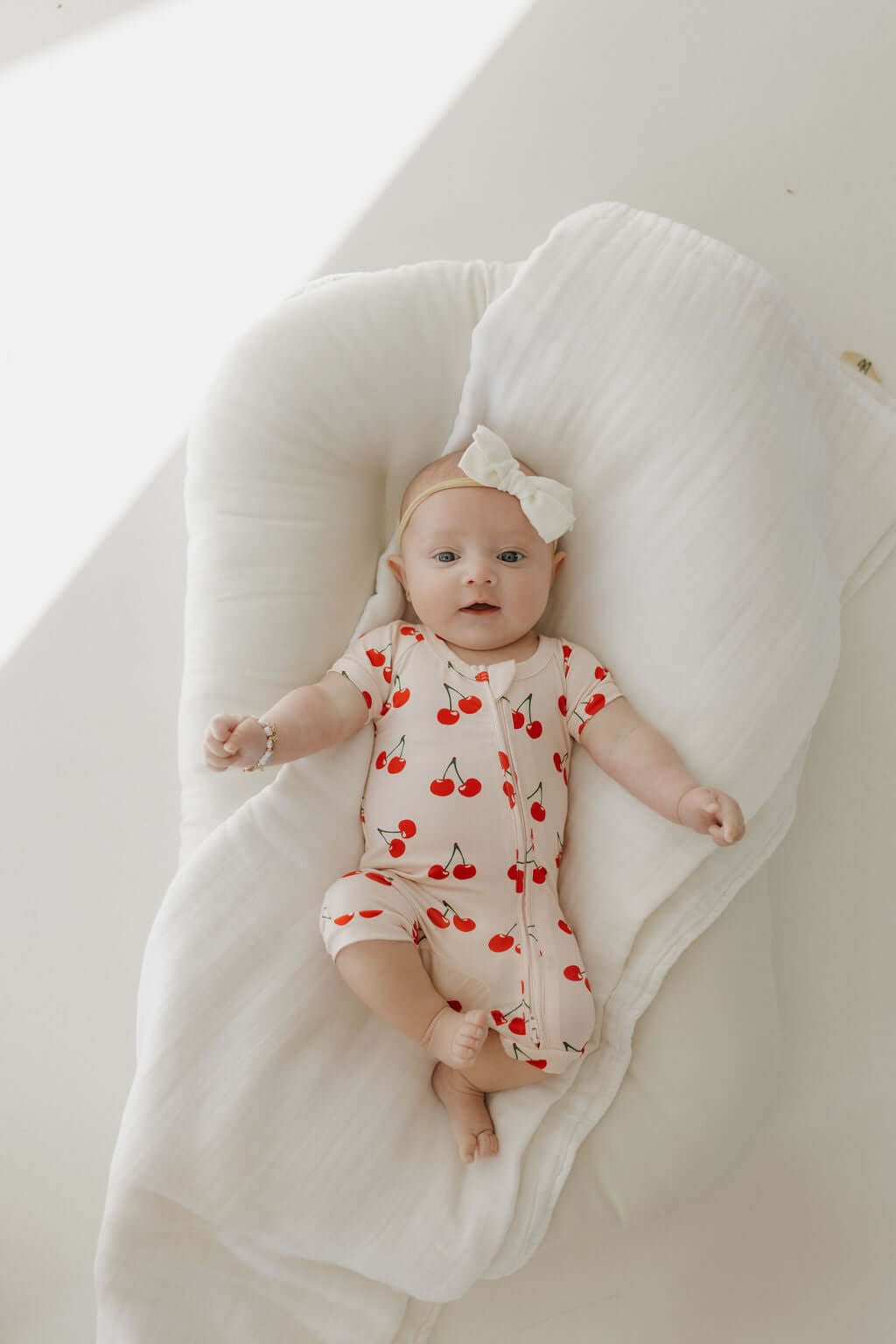 Cherry Orchard | Bamboo Zip Shortie | Milk & Baby