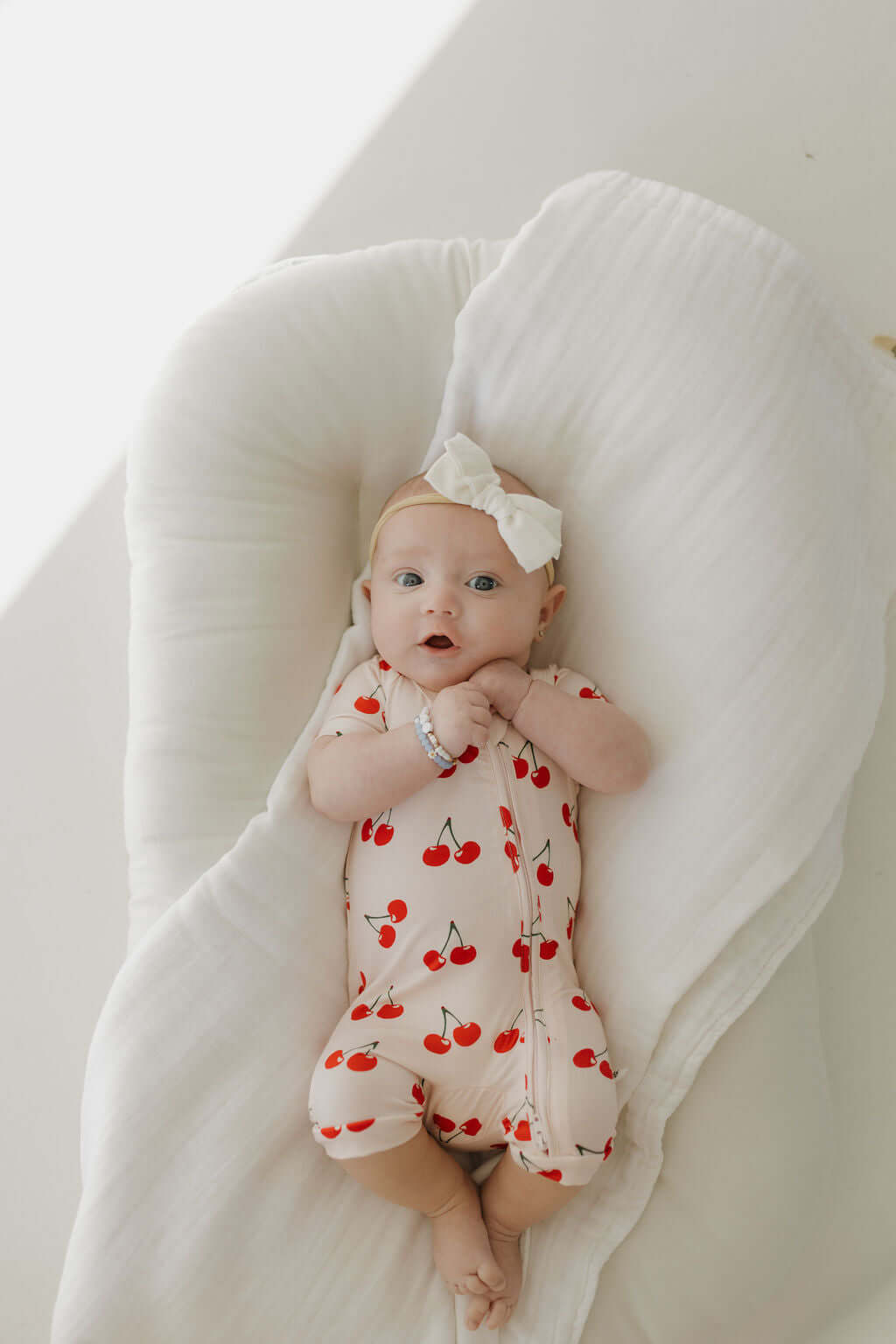 Cherry Orchard | Bamboo Zip Shortie | Milk & Baby