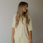 Women's Bamboo Short Set | Sunny | Milk & Baby | Made with a soft, premium bamboo blend, this set is perfect for warm weather. It includes an oversized t-shirt and matching drawstring shorts. Designed for all-day comfort and easy wear. Sizes Available: X-