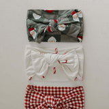 Santa Checkerboard | Bamboo Head Wrap | Milk & Baby