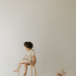 Flora | Sleeveless Muslin Romper & Hat | Milk & Baby