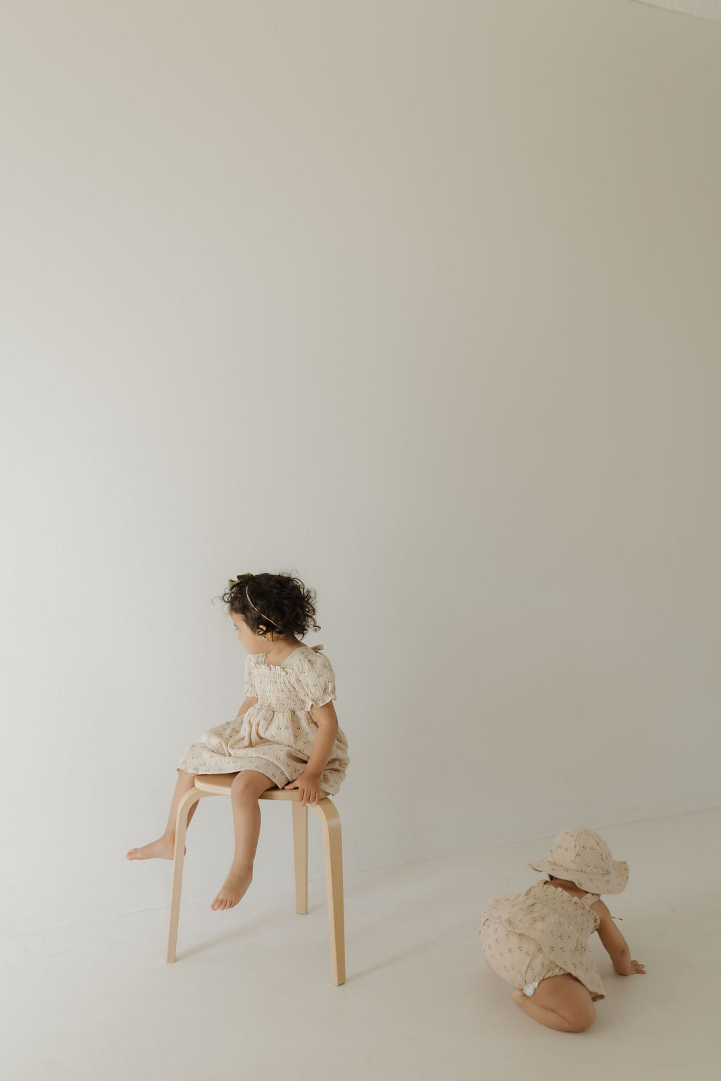 Flora | Sleeveless Muslin Romper & Hat | Milk & Baby