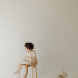 Flora | Sleeveless Muslin Romper & Hat | Milk & Baby