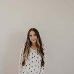 White & Black Lightning Bolt | Women's Long Sleeve Bamboo Pajama | Milk & Baby