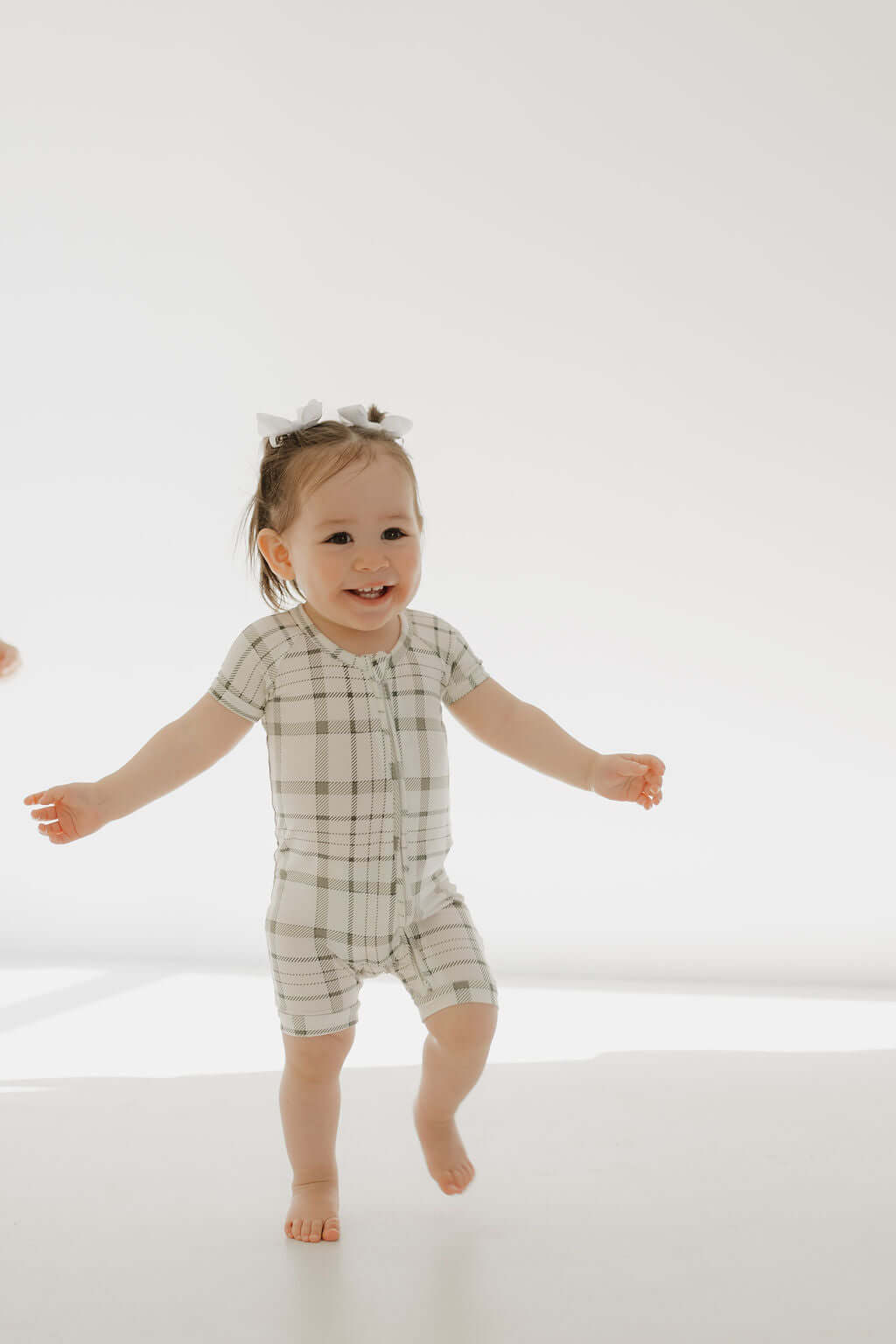 Picnic Plaid | Bamboo Zip Shortie | Milk & Baby