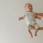Picnic Plaid | Bamboo Zip Shortie | Milk & Baby